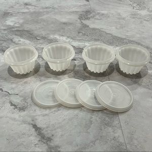 Vintage Perfect Storage Family Products Mini Jello Molds No Lids 3-125 Lot of‎ 4